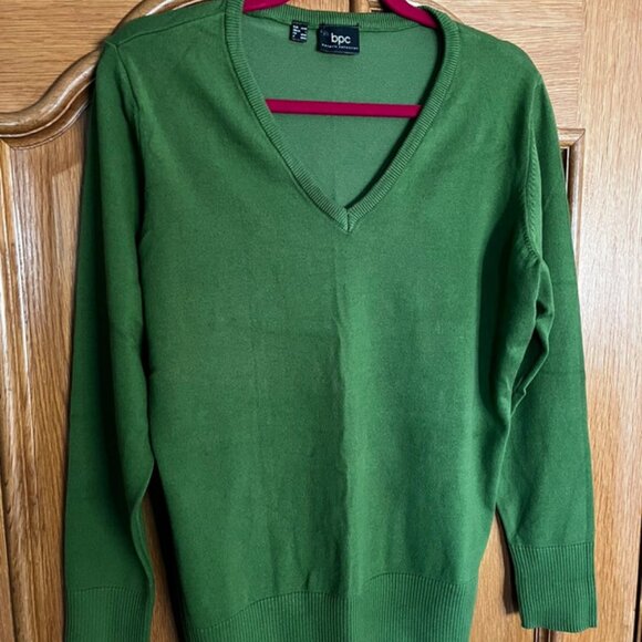 Green V neck jumper size L - Picture 1 of 2